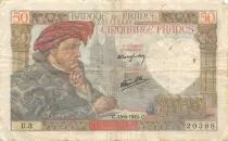 Francia 50 Francs Jacques Coeur - 13-06-1940 Serial U.3 - F+