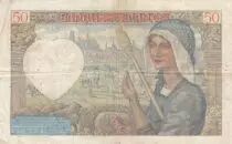 Francia 50 Francs Jacques Coeur - 13-06-1940 Serial V.1 - F
