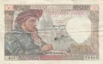 Francia 50 Francs Jacques Coeur - 13-06-1940 Serial V.1 - F