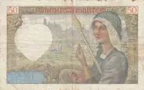 Francia 50 Francs Jacques Coeur - 13-06-1940 Serial W.10 - F