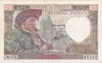 Francia 50 Francs Jacques Coeur - 15-05-1942 - Serial M.171