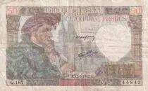 Francia 50 Francs Jacques Coeur - 15-05-1942 - Serial Q.167 - P.93