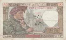 Francia 50 Francs Jacques Coeur - 15-05-1942 Serial B.170 - F+