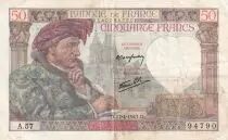 Francia 50 Francs Jacques Coeur - 17-04-1941 - Serial A.57 - P.93