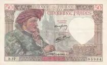 Francia 50 Francs Jacques Coeur - 17-04-1941 - Serial B.57 - P.93