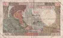 Francia 50 Francs Jacques Coeur - 17-07-1941- Serial B.94 - VG to F - P.93