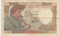 Francia 50 Francs Jacques Coeur - 18-12-1941 - Serial Z.147