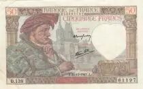 Francia 50 Francs Jacques Coeur - 20-11-1941 - Serial D.138 - VF