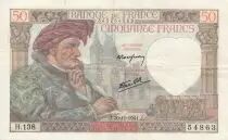 Francia 50 Francs Jacques Coeur - 20-11-1941 - Serial H.138 - VF