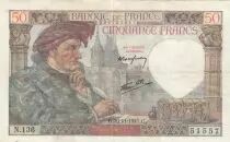 Francia 50 Francs Jacques Coeur - 20-11-1941 - Serial N.136 - VF