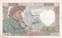 Francia 50 Francs Jacques Coeur - 24-04-1941 - Serial S.69 - P.93