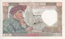 Francia 50 Francs Jacques Coeur - 24-04-1941 - Serial S.71 - P.93