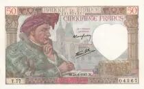 Francia 50 Francs Jacques Coeur - 24-04-1941 - Serial T.77