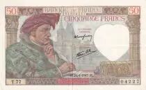 Francia 50 Francs Jacques Coeur - 24-04-1941 - Serial T.77