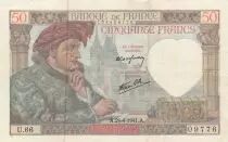 Francia 50 Francs Jacques Coeur - 24-04-1941 - Serial U.66 - VF
