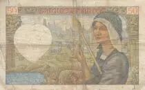 Francia 50 Francs Jacques Coeur - 24-04-1941 - Serial X.80