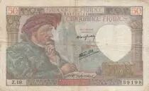 Francia 50 Francs Jacques Coeur - 26-09-1940 - Serial Z.22 - VF