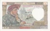 Francia 50 Francs Jacques Coeur - 26-09-1940 Serial E.19