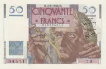 Francia 50 Francs Le Verrier - 02-05-1946 - Serial T.8- UNC