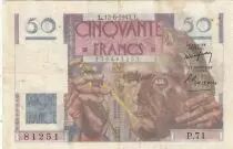 Francia 50 Francs Le Verrier - 12-06-1947 - Serial D.45