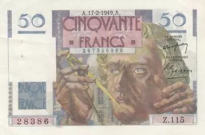 Francia 50 Francs Le Verrier - 17-02-1949 - Serial S.120