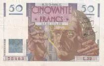 Francia 50 Francs Le Verrier - 31-05-1946 - Serial L.32