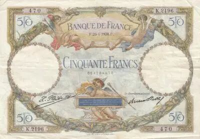 Francia 50 Francs Luc Olivier Merson - 26-04-1928