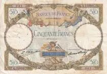 Francia 50 Francs Luc Olivier Merson modified - 01-09-1932 - Serial Q.10898 - Fay.16.03