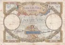 Francia 50 Francs Luc Olivier Merson modified - 06-08-1931- Serial Y.8722 - Fay.16.02