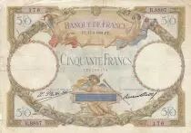 Francia 50 Francs Luc Olivier Merson modified - 13-08-1931 - Serial R.8887