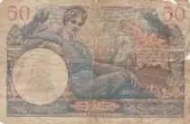 Francia 50 Francs Mercury, French Treasury  1947 - Serial C.1