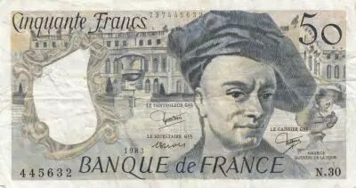 Francia 50 Francs Quentin de la Tour - ann�es 1976 � 1992