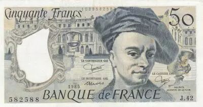 Francia 50 Francs Quentin de la Tour - Serial A.42 - 1985 - P152b