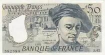 Francia 50 Francs Quentin de la Tour - Serial A.42 - 1985 - P152b