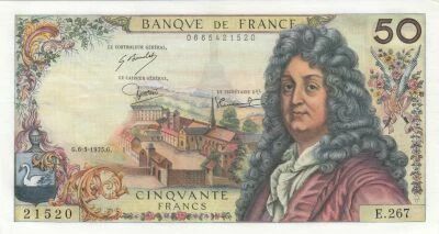 Francia 50 Francs Racine 06-03-1975 - Serial E.267