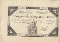 Francia 50 Livres - 14 December 1792 - French Republic - Sign. Andr&eacute; - Serial 3432