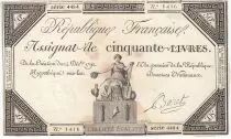 Francia 50 Livres France seated - 14-12-1792 - Sign. Baret - VF+