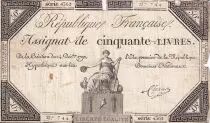 Francia 50 Livres France seated - 14-12-1792 - Sign. Lagrive - F