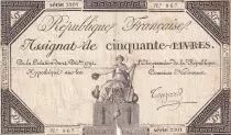 Francia 50 Livres France seated - 14-12-1792 - Sign. Lagrive - F