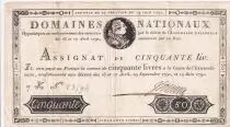 Francia 50 Livres Louis XVI - 19-06-1791 - Sign.. Mandar