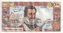 Francia 50 NF - Henri IV - 02-07-1959 - Serial G.11 - XF to AU - P.143