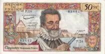 Francia 50 NF - Henri IV - 03-09-1959 - Serial P.24 - XF - P.143