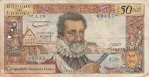 Francia 50 NF Henri IV - 02-07-1959 Serial W.16