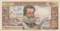 Francia 50 NF Henri IV - 07-04-1960 - Serial W.49