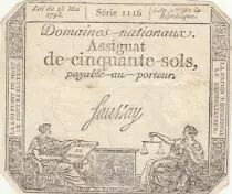 Francia 50 Sols Liberty and Justice (23-05-1793) - French Revolution - Serial 1116