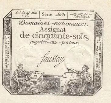 Francia 50 Sols Liberty and Justice (23-05-1793) - French Revolution - Serial 2686