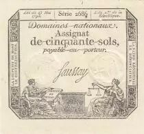 Francia 50 Sols Liberty and Justice (23-05-1793) - French Revolution - Serial 2686