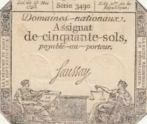 Francia 50 Sols Liberty and Justice (23-05-1793) - French Revolution - Serial 3490