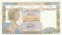 Francia 500 Francs  - The Peace - 31-07-1941 - Serial G.3349