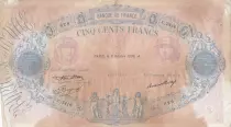 Francia 500 Francs - Blue and Pink - 08-10-1936 - Serial C.2416